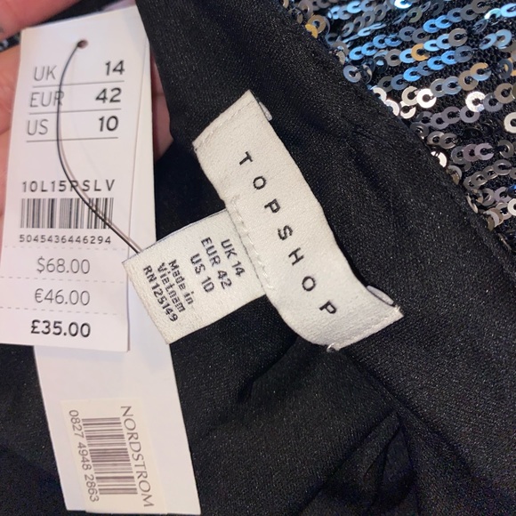 TOPSHOP Sequined Embellishment Midi Dress - Picture 8 of 8